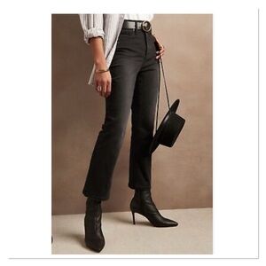 BANANA REPUBLIC Black High Rise Crop Bootcut Jeans NWOT